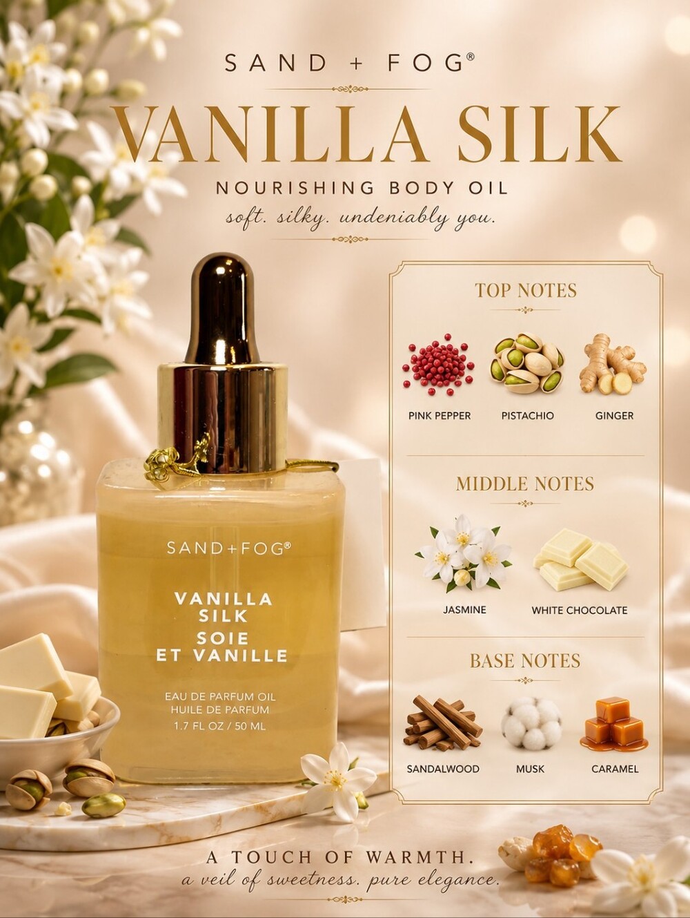 *NEW* VANILLA SILK Sand + Fog Fragrance Oil